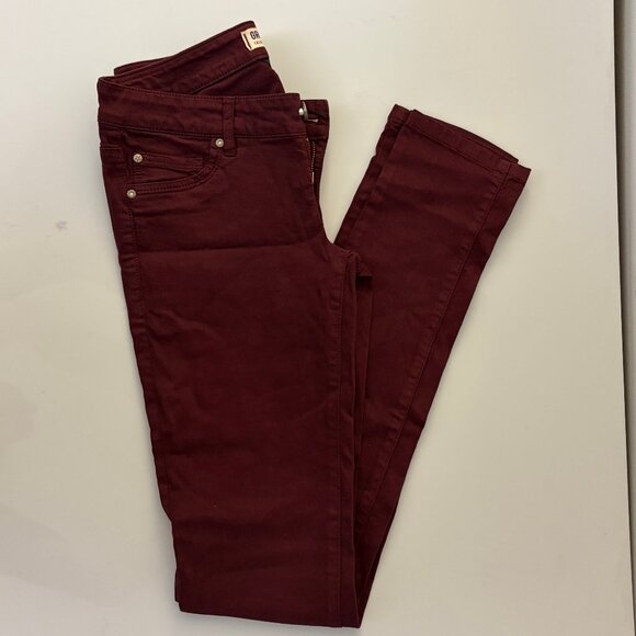 Garage stretch burgundy skinny jeans size 1 - Picture 3 of 9